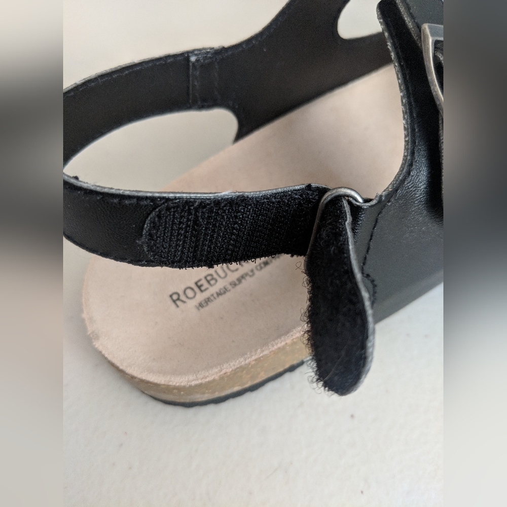 Kids Unisex Black Sandals Comfort Outfoors Summer Beach Birkenstock Style - Picture 7 of 9